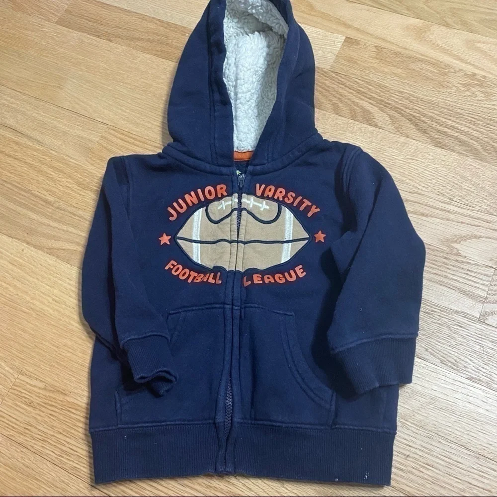 18 mos Sweatshirt Bundle Monster Mommy’s Big Guy Football Full Zip Hooded